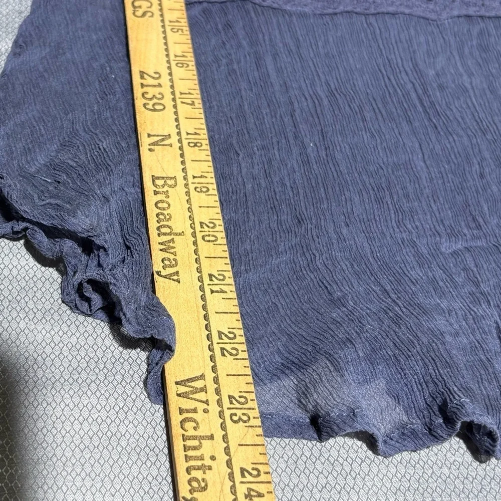 Sundance silk sheer whimsical blouse womans XS blue/gray romantic fairy ethereal - Picture 6 of 7
